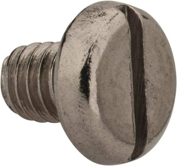Value Collection - M4x0.70 Metric Coarse, 5mm Length Under Head Slotted Drive Machine Screw - Pan Head, Grade 18-8 & A2 Stainless Steel, Uncoated, Without Washer - USA Tool & Supply