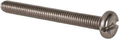 Value Collection - M4x0.70 Metric Coarse, 35mm Length Under Head Slotted Drive Machine Screw - Pan Head, Grade 18-8 & A2 Stainless Steel, Uncoated, Without Washer - USA Tool & Supply