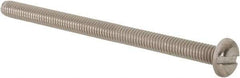 Value Collection - M4x0.70 Metric Coarse, 60mm Length Under Head Slotted Drive Machine Screw - Pan Head, Grade 18-8 & A2 Stainless Steel, Uncoated, Without Washer - USA Tool & Supply