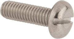 Value Collection - M5x0.80 Metric Coarse, 16mm Length Under Head Slotted Drive Machine Screw - Pan Head, Grade 18-8 & A2 Stainless Steel, Uncoated, Without Washer - USA Tool & Supply
