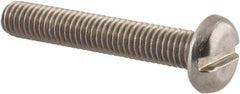 Value Collection - M5x0.80 Metric Coarse, 30mm Length Under Head Slotted Drive Machine Screw - Pan Head, Grade 18-8 & A2 Stainless Steel, Uncoated, Without Washer - USA Tool & Supply