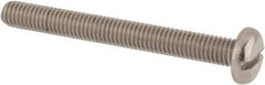 Value Collection - M5x0.80 Metric Coarse, 45mm Length Under Head Slotted Drive Machine Screw - Pan Head, Grade 18-8 & A2 Stainless Steel, Uncoated, Without Washer - USA Tool & Supply