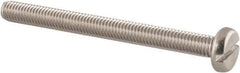 Value Collection - M5x0.80 Metric Coarse, 55mm Length Under Head Slotted Drive Machine Screw - Pan Head, Grade 18-8 & A2 Stainless Steel, Uncoated, Without Washer - USA Tool & Supply