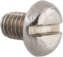 Value Collection - M6x1.00 Metric Coarse, 8mm Length Under Head Slotted Drive Machine Screw - Pan Head, Grade 18-8 & A2 Stainless Steel, Uncoated, Without Washer - USA Tool & Supply