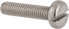Value Collection - M6x1.00 Metric Coarse, 25mm Length Under Head Slotted Drive Machine Screw - Pan Head, Grade 18-8 & A2 Stainless Steel, Uncoated, Without Washer - USA Tool & Supply
