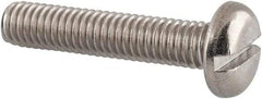 Value Collection - M6x1.00 Metric Coarse, 30mm Length Under Head Slotted Drive Machine Screw - Pan Head, Grade 18-8 & A2 Stainless Steel, Uncoated, Without Washer - USA Tool & Supply