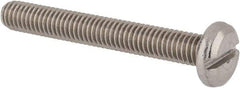Value Collection - M6x1.00 Metric Coarse, 45mm Length Under Head Slotted Drive Machine Screw - Pan Head, Grade 18-8 & A2 Stainless Steel, Uncoated, Without Washer - USA Tool & Supply