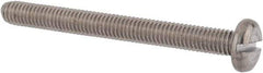 Value Collection - M6x1.00 Metric Coarse, 60mm Length Under Head Slotted Drive Machine Screw - Pan Head, Grade 18-8 & A2 Stainless Steel, Uncoated, Without Washer - USA Tool & Supply