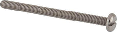 Value Collection - M6x1.00 Metric Coarse, 80mm Length Under Head Slotted Drive Machine Screw - Pan Head, Grade 18-8 & A2 Stainless Steel, Uncoated, Without Washer - USA Tool & Supply
