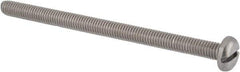 Value Collection - M6x1.00 Metric Coarse, 90mm Length Under Head Slotted Drive Machine Screw - Pan Head, Grade 18-8 & A2 Stainless Steel, Uncoated, Without Washer - USA Tool & Supply
