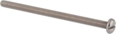 Value Collection - M6x1.00 Metric Coarse, 100mm Length Under Head Slotted Drive Machine Screw - Pan Head, Grade 18-8 & A2 Stainless Steel, Uncoated, Without Washer - USA Tool & Supply