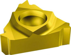 Sandvik Coromant - 166 Internal Left Hand 20 Whitworth Laydown Threading Insert - Grade 1020, TiN Coated Carbide, 6.35mm Inscribed Circle - USA Tool & Supply