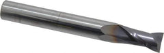 Niagara Cutter - 1/2", 1" LOC, 1/2" Shank Diam, 4" OAL, 2 Flute, Solid Carbide Square End Mill - Single End, TiAlN Finish, Spiral Flute, 30° Helix, Centercutting, Right Hand Cut, Right Hand Flute, Series C230 - USA Tool & Supply