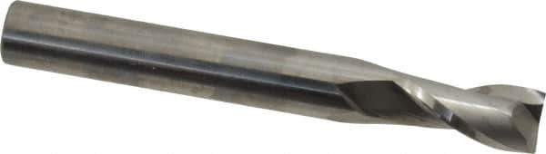 Niagara Cutter - 1/2", 1" LOC, 1/2" Shank Diam, 4" OAL, 2 Flute, Solid Carbide Square End Mill - Single End, Uncoated, Spiral Flute, 30° Helix, Centercutting, Right Hand Cut, Right Hand Flute, Series C230 - USA Tool & Supply