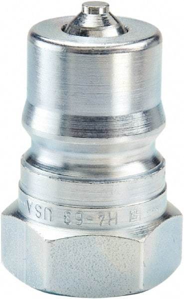 Parker - 1-1/16-12 SAE ORB Steel Hydraulic Hose Female Straight Thread Nipple - 2,500 psi, 28 GPM, Series 60 - USA Tool & Supply