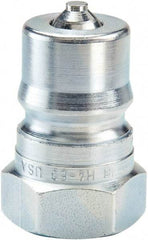 Parker - 1-1/16-12 SAE ORB Steel Hydraulic Hose Female Straight Thread Nipple - 2,500 psi, 28 GPM, Series 60 - USA Tool & Supply