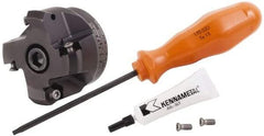 Kennametal - 2" Cut Diam, 3/4" Arbor Hole, 3.23mm Max Depth of Cut, 45° Indexable Chamfer & Angle Face Mill - 4 Inserts, HNGJ 0604... Insert, Right Hand Cut, 4 Flutes, Through Coolant, Series Dodeka Mini - USA Tool & Supply