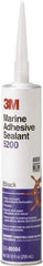 3M - 12.8 oz Cartridge Black Polyurethane Marine Adhesive Sealant - 190°F Max Operating Temp, 48 hr Tack Free Dry Time - USA Tool & Supply