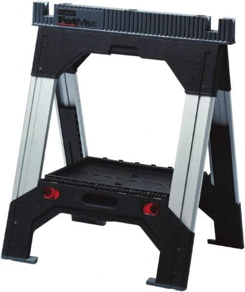 Stanley - Adjustable Sawhorse - 2" Long x 27.45" Wide x 33" High - USA Tool & Supply