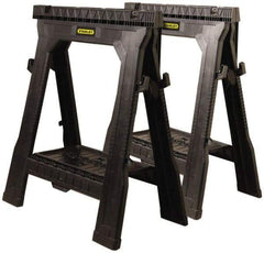 Stanley - Folding Sawhorse - 1" Long x 27.3" Wide x 32" High, Twin Pack - USA Tool & Supply