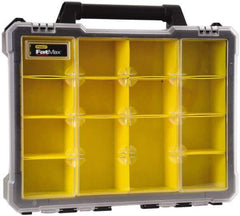 Stanley - 14 Compartment Tool Organizer - 16-31/32" Wide x 19-21/64" Deep x 4-21/64" High, Polypropylene Resin & Acrylonitrile Butadiene Styrene Plastic - USA Tool & Supply