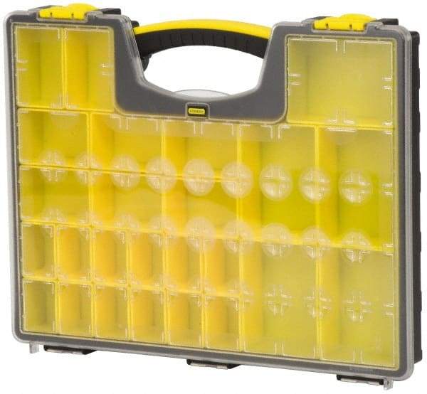 Stanley - 25 Compartment Tool Organizer - 13-1/8" Wide x 16-7/32" Deep x 2-1/8" High, Polypropylene Resin & Acrylonitrile Butadiene Styrene Plastic - USA Tool & Supply