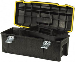 Stanley - 1 Tray Tool Box - 22-3/4" Wide x 11-3/4" Deep x 10-1/2" High, Polypropylene Resin, Black - USA Tool & Supply