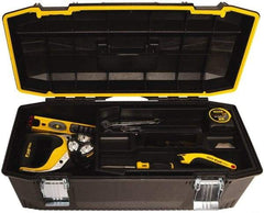 Stanley - 1 Tray Tool Box - 28" Wide x 12-1/4" Deep x 11-1/2" High, Polypropylene Resin, Black - USA Tool & Supply