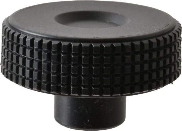 Elesa - 1.97" Head, Knurled Knob - Plain Hole with Set Screw, Plastic - USA Tool & Supply