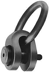 Jergens - 29,000 Lbs. Load Limit, Alloy Steel Side Pull Hoist Ring - Black Oxide Finish, 2-4-1/2 Inch Thread Size, 5-1/4 x 10-1/2 Inch Diameter Ring - USA Tool & Supply