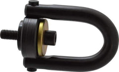 Jergens - 2,500 Lb Load Capacity Safety Engineered Center Pull Hoist Ring - 28 Ft/Lb Torque, 1/2 - 13 Thread, 4140 Alloy Steel, Black Oxide Finish - USA Tool & Supply