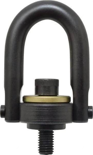 Jergens - 4,000 Lb Load Capacity Safety Engineered Center Pull Hoist Ring - 60 Ft/Lb Torque, 5/8 - 11 Thread, 4140 Alloy Steel, Black Oxide Finish - USA Tool & Supply