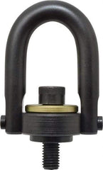 Jergens - 4,000 Lb Load Capacity Safety Engineered Center Pull Hoist Ring - 60 Ft/Lb Torque, 5/8 - 11 Thread, 4140 Alloy Steel, Black Oxide Finish - USA Tool & Supply