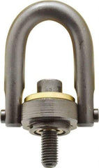 Jergens - 4,000 Lb Load Capacity Safety Engineered Center Pull Hoist Ring - 60 Ft/Lb Torque, 5/8 - 11 Thread, 4140 Alloy Steel, Black Oxide Finish - USA Tool & Supply