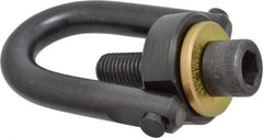 Jergens - 5,000 Lb Load Capacity Safety Engineered Center Pull Hoist Ring - 100 Ft/Lb Torque, 3/4 - 10 Thread, 4140 Alloy Steel, Black Oxide Finish - USA Tool & Supply