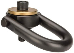 Jergens - 7,000 Lb Load Capacity Safety Engineered Center Pull Hoist Ring - 100 Ft/Lb Torque, 3/4 - 10 Thread, 4140 Alloy Steel, Black Oxide Finish - USA Tool & Supply