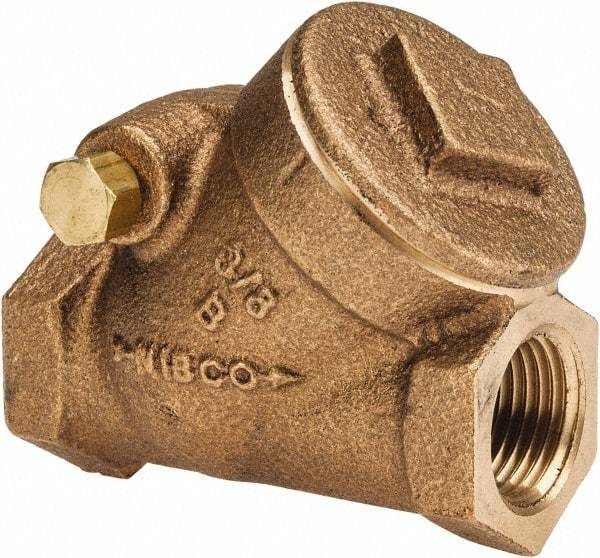 NIBCO - 3/8" Bronze Check Valve - Y-Pattern, FNPT x FNPT, 200 WOG - USA Tool & Supply