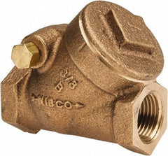 NIBCO - 3/8" Bronze Check Valve - Y-Pattern, FNPT x FNPT, 200 WOG - USA Tool & Supply