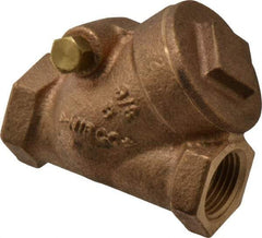 NIBCO - 3/8" Bronze Check Valve - Y-Pattern, FNPT x FNPT, 200 WOG - USA Tool & Supply