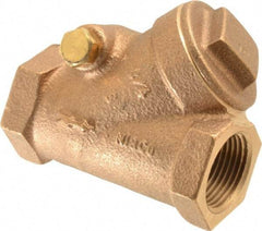 NIBCO - 3/4" Bronze Check Valve - Y-Pattern, FNPT x FNPT, 300 WOG - USA Tool & Supply