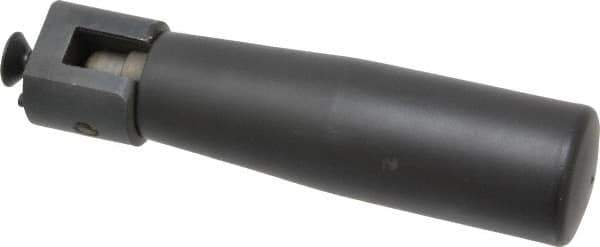 Elesa - M6x1.0 Stem, Revolving (Folding) Handwheel & Machine Handle - Technopolymer Cylindrical Handle, Steel Stem, 3.54" Handle Length, 4.65" OAL - USA Tool & Supply