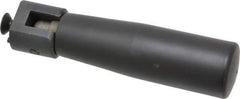 Elesa - M6x1.0 Stem, Revolving (Folding) Handwheel & Machine Handle - Technopolymer Cylindrical Handle, Steel Stem, 3.54" Handle Length, 4.65" OAL - USA Tool & Supply