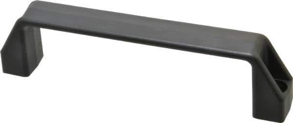 Elesa - 7.05" Center to Center, 1.1" Wide Handle, Black Matte Finish Plastic Pull Handle - 7.76" Long, 1.97" High - USA Tool & Supply