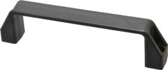 Elesa - 7.05" Center to Center, 1.1" Wide Handle, Black Matte Finish Plastic Pull Handle - 7.76" Long, 1.97" High - USA Tool & Supply