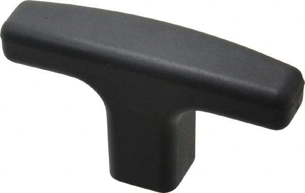 Elesa - 5/16-18 Hole Thread, 2.63" Head Length, Technopolymer, Female Insert T Handle - 0.7" Hole Depth, 5/8" Hub Diam, 0.98" Hub Height, Black - USA Tool & Supply