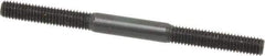 Jergens - M6x1.0 80mm OAL Equal Double Threaded Stud - Alloy Steel, Black Oxide Finish, 27mm Equal Thread Length, Metric - USA Tool & Supply