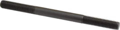Jergens - M8x1.25 110mm OAL Equal Double Threaded Stud - Alloy Steel, Black Oxide Finish, 31mm Equal Thread Length, Metric - USA Tool & Supply