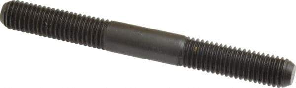 Jergens - M10x1.50 95mm OAL Equal Double Threaded Stud - Alloy Steel, Black Oxide Finish, 35mm Equal Thread Length, Metric - USA Tool & Supply