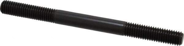 Jergens - M10x1.50 125mm OAL Equal Double Threaded Stud - Alloy Steel, Black Oxide Finish, 35mm Equal Thread Length, Metric - USA Tool & Supply