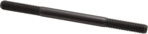 Jergens - M10x1.50 140mm OAL Equal Double Threaded Stud - Alloy Steel, Black Oxide Finish, 35mm Equal Thread Length, Metric - USA Tool & Supply